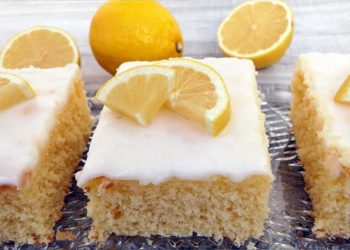 Cremiges Sommer-Dessert-Rezept: Zitronen-Mascarpone-Kuchen mit Zuckerguss