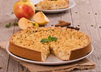 Rezept für Apfelkuchen mit Pudding: Dieser Streuselkuchen ist genial!