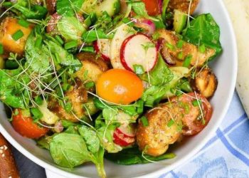 Rezept für bayerischen Brezensalat