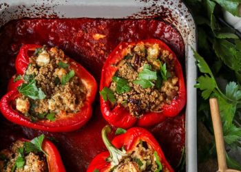 Rezept für gefüllte Paprika: Von diesem Rezept für gefüllte Paprika können wir nicht genug bekommen