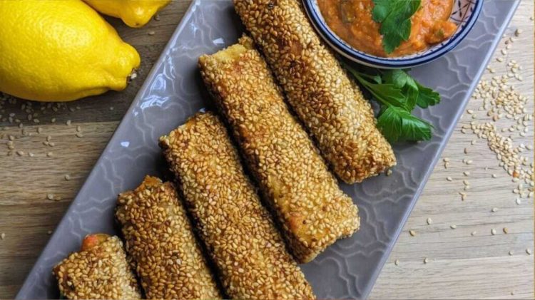 Rezept für köstliche orientalische Sesamröllchen