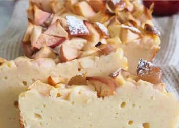 Schneller Apfel-Quark-Kuchen ohne Boden – Rezept ohne Zucker