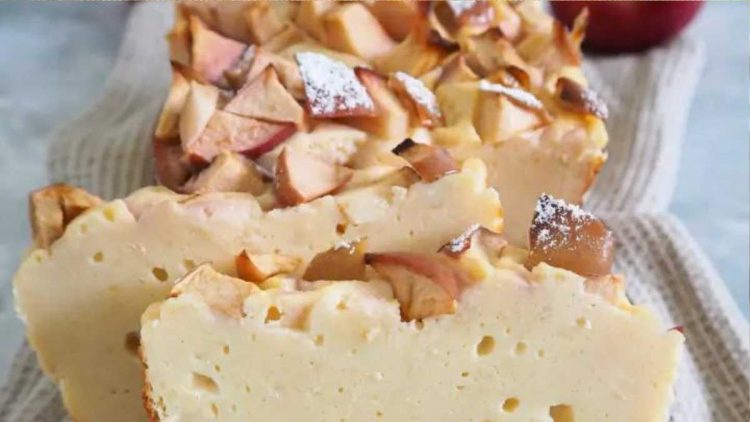 Schneller Apfel-Quark-Kuchen ohne Boden – Rezept ohne Zucker
