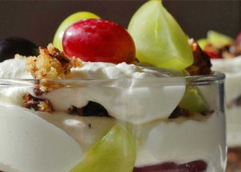 Weintrauben-Cookie-Dessert