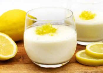 Zitronen Buttermilch Dessert ohne Zucker