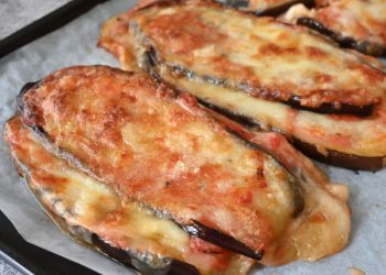 Einfache gebackene Aubergine