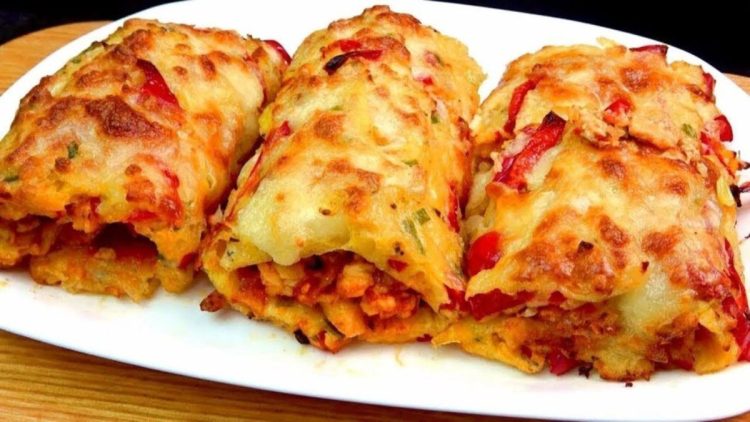 Hähnchen-Kartoffel-Röllchen