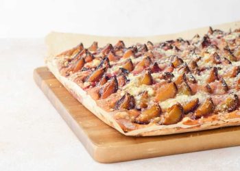 Rezept für Pflaumenkuchen mit Streuseln à la francaise