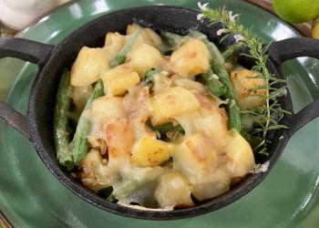 Rezept: Uberbackene Kartoffel-Bohnen-Pfanne