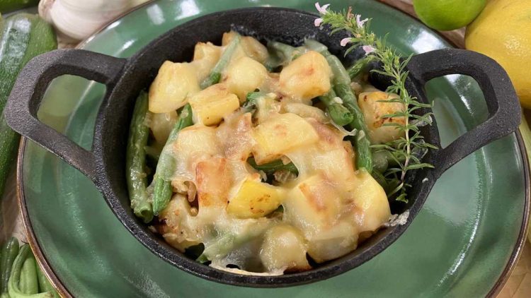 Rezept: Uberbackene Kartoffel-Bohnen-Pfanne