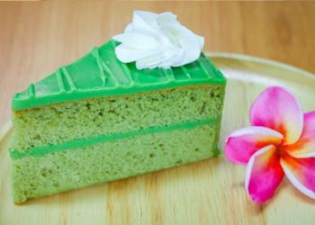 Sieht ungewöhnlich aus, schmeckt aber: Grüner Pandan-Kuchen