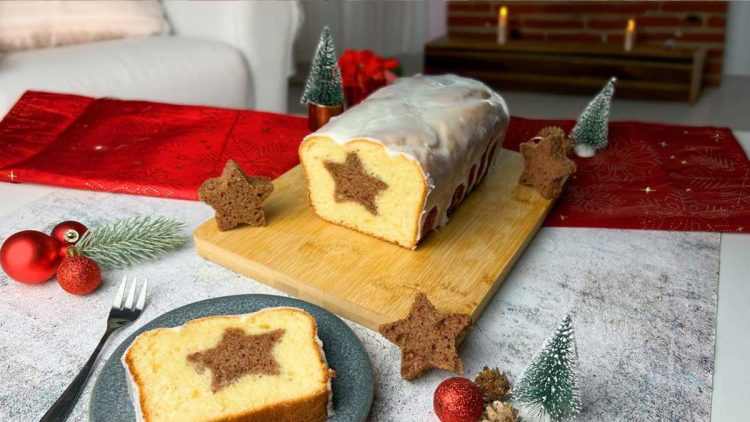 So gelingt ein Weihnachtskuchen mit Zimtstern-Motiv