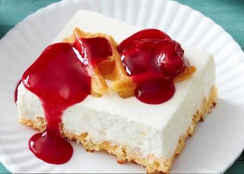 Waffel-Kirsch-Schnitten – Dessert ohne Ofen