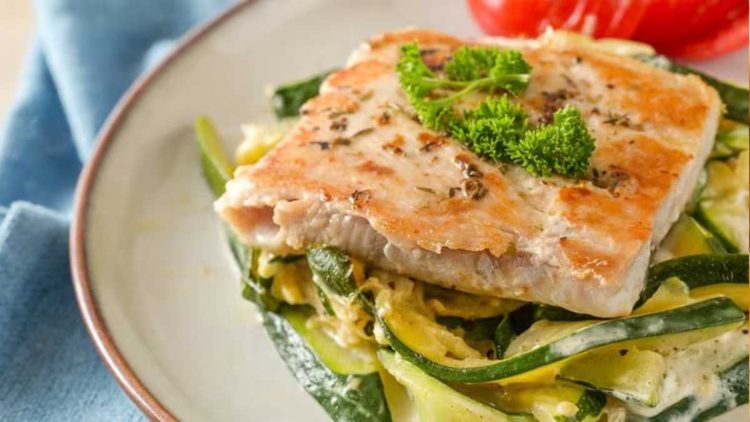 Zucchini-Lachs-Lasagne