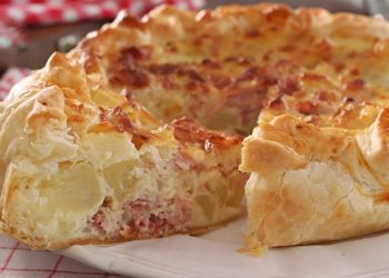 Kartoffel-Schinken-Käse-Torte