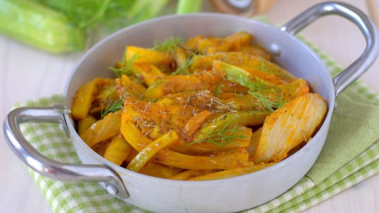 Geschmorter Fenchel und Zucchini