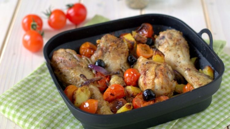Mediterrane Hähnchenkeulen aus der Heißluftfritteuse