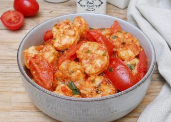 Italienische Garnelen in Tomaten-Weißwein-Sauce