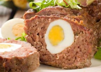 Oster-Hackbraten mit Überraschungsfüllung