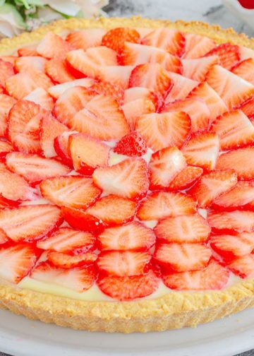 Erdbeer-Crostata mit Puddingfüllung